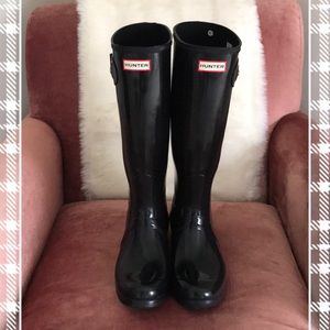 💥EUC💥 HUNTER Original Tall Gloss Boots